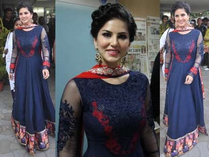 sunny leone visits to lucknow