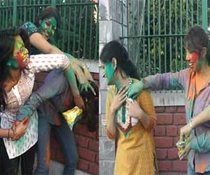 holi calebration in pu campus