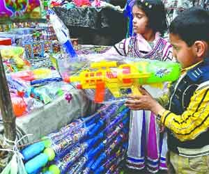 Election fever on holi