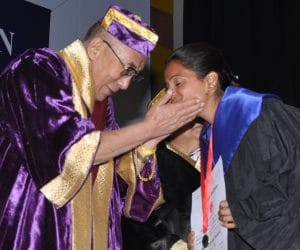 dalai lama in convocation ceremoney of himachal pradesh university