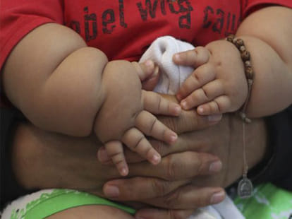 eight month old weighing twenty kilos 