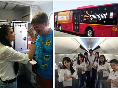 holi dance in spicejet