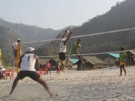 beach volleyball in rishikesh