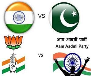 bjp ad campaign attacking cong, aap telecasts while cricket t20 matches