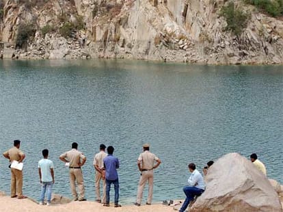 Temporary lake origined at satluj in Himachal