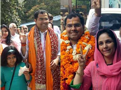 Candidates's family  for election campaign
