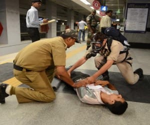Mockdrill at railway station