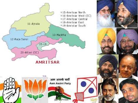 Loksabh Election 2014, Punjab, Amritsar, Parkash Singh Badal, Sukhbir Badal