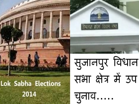 loksabha election and sujanpur bielection on the same date