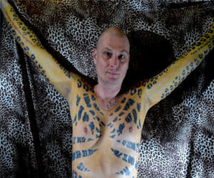 man wants to sell his skin 