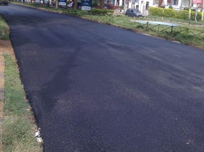 road carpeting work is obstructed due to code of conduct 