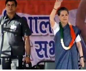 Sonia Gandhi rally in Delhi