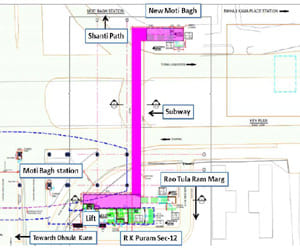 new subway for moti bag metro station