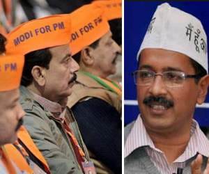 AAP, kejriwal, Cap congress and BJP