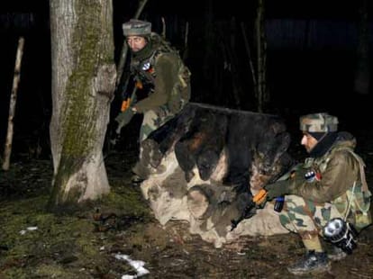 terrorist fled firing on sectrity personals