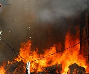 Fire in glass company at gurgaon