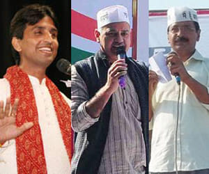 aam aadmi party leaders campaigning in delhi