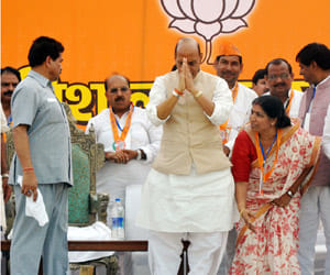 rajnath singh's election railly in greater noida
