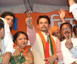 anurag thakur in chandigarh for campaigning