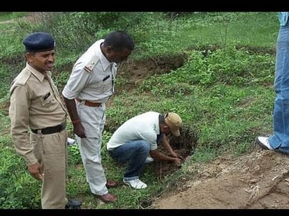 Baby saved from being buried alive