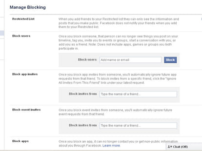 How do I block someone on Facebook?