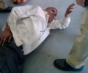 faridabad rail accident, man safe, train ran over