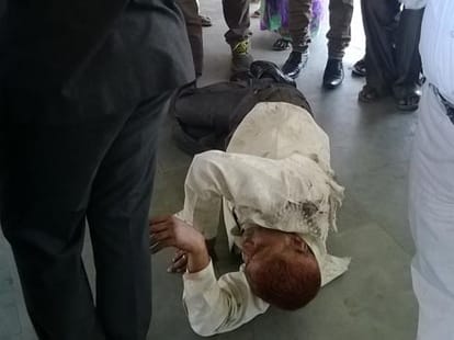faridabad rail accident, man safe, train ran over