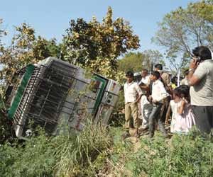 Bus accident at kumarsain