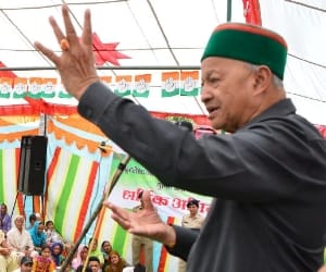 cm virbhadra singh rally at una.