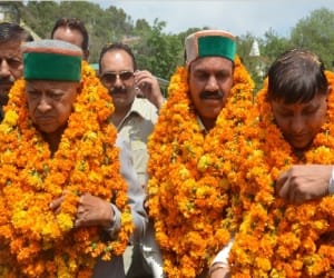 Cm virbhadra singh target prem kumar humal