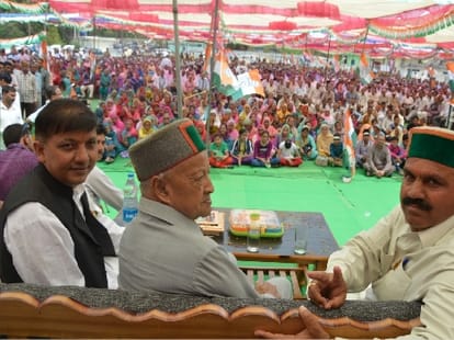 Cm virbhadra singh target prem kumar humal