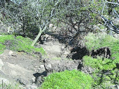 the village of Kinnaur is on the edge of Subsidence