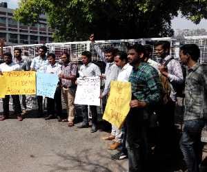 Protest Against VC Arun Grover in Punjab University