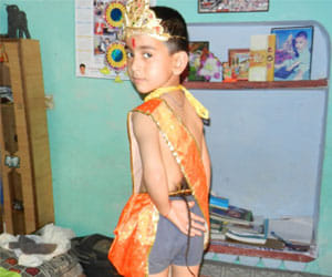 boy believed to be divine incarnation of lord hanuman
