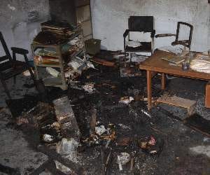 fire on NSS office in PU campus