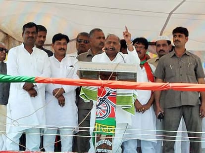 mulayam singh yadav rally in etawah