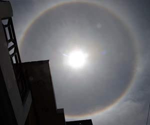 pollution circle in the sky of varanasi
