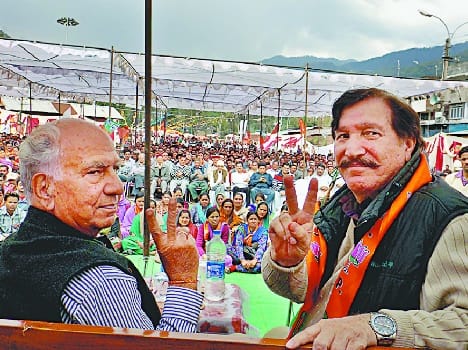 shanta kumar in Chamba rally