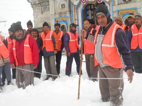 snowfall in kedarnath