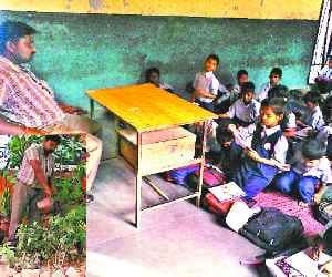 gardener teach students in school 