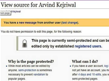 election war on wikipedia of modi-kejri suporters