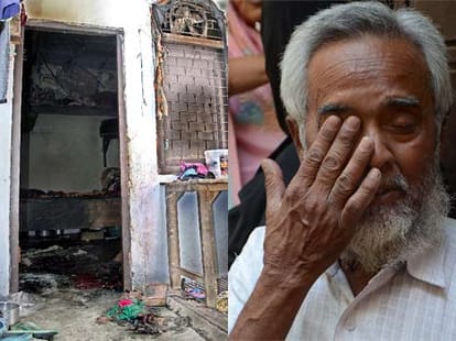 tragic incident, five prople burns alive in delhi