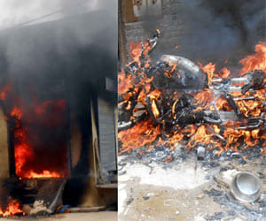 mess with cow smuggling, fire in three meat shops