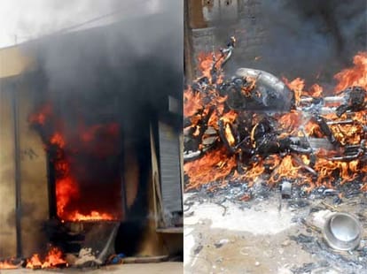 mess with cow smuggling, fire in three meat shops