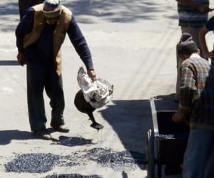 Public protest over using of cheap material