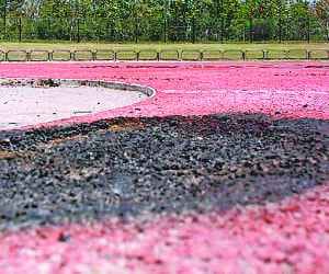 4 Crore Synthetic Track Fired in Devilal Stadium