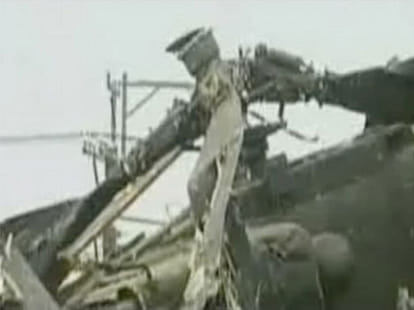helicopter crashes into a building