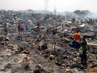 Masoodpur fire: aap leader return from varanasi