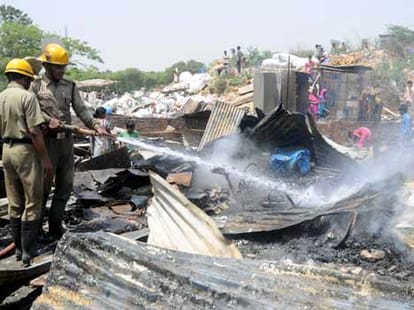 Masoodpur fire: aap leader return from varanasi