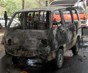 fire in van